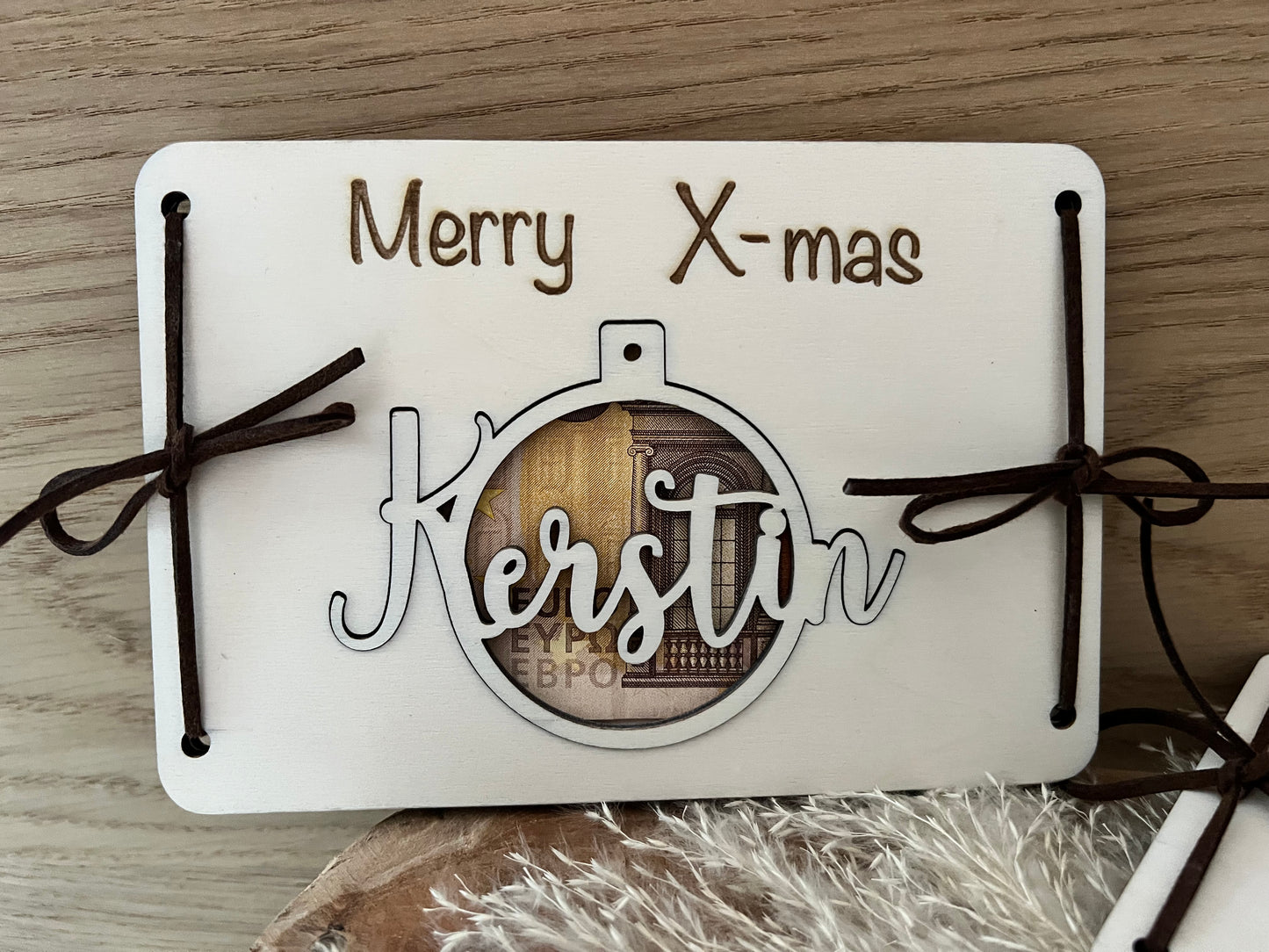 Personalisiertes Geldgeschenk Weihnachtskugel