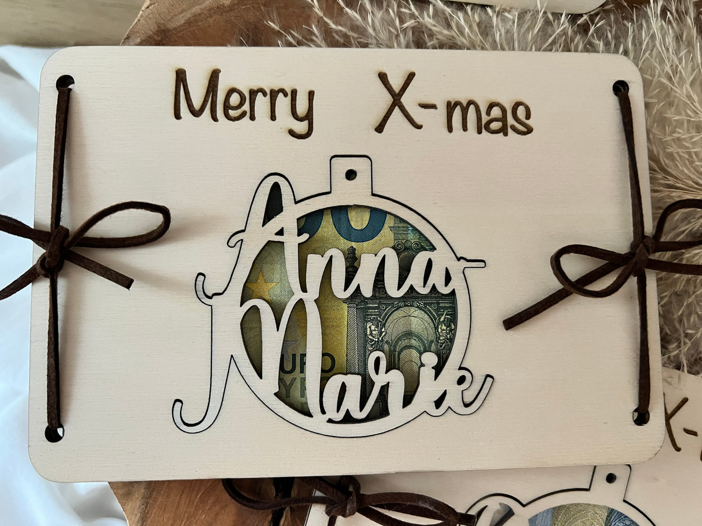 Personalisiertes Geldgeschenk Weihnachtskugel