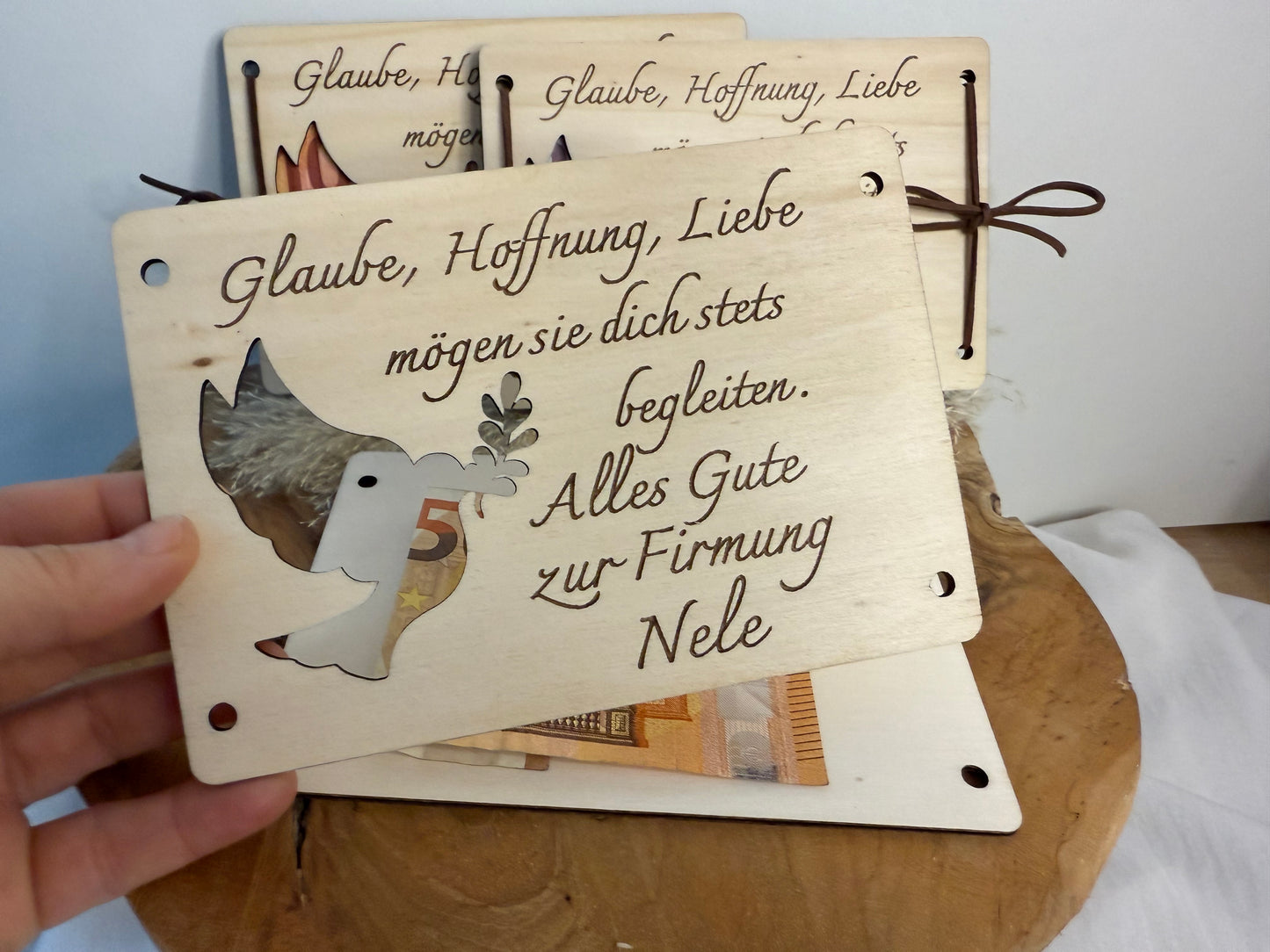 Geldgeschenk zur Firmung personalisiert