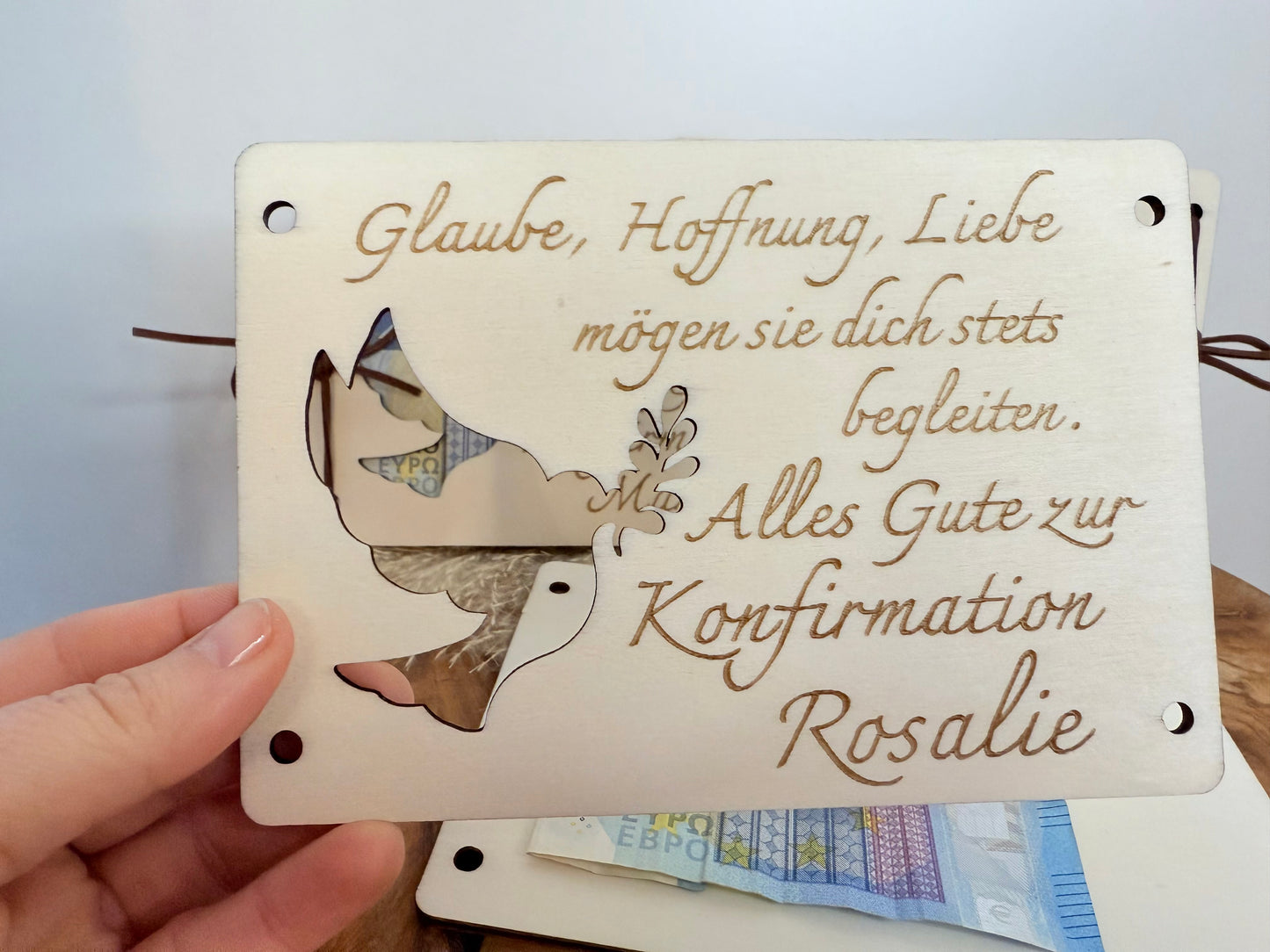 Geldgeschenk Konfirmation personalisiert