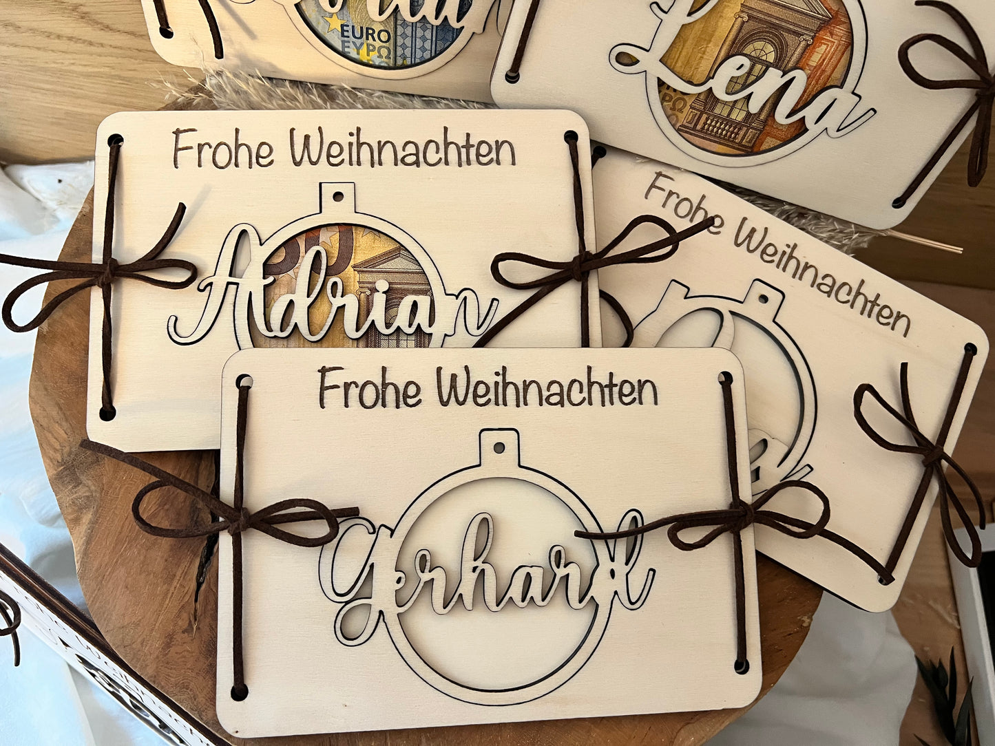 Personalisiertes Geldgeschenk Weihnachtskugel