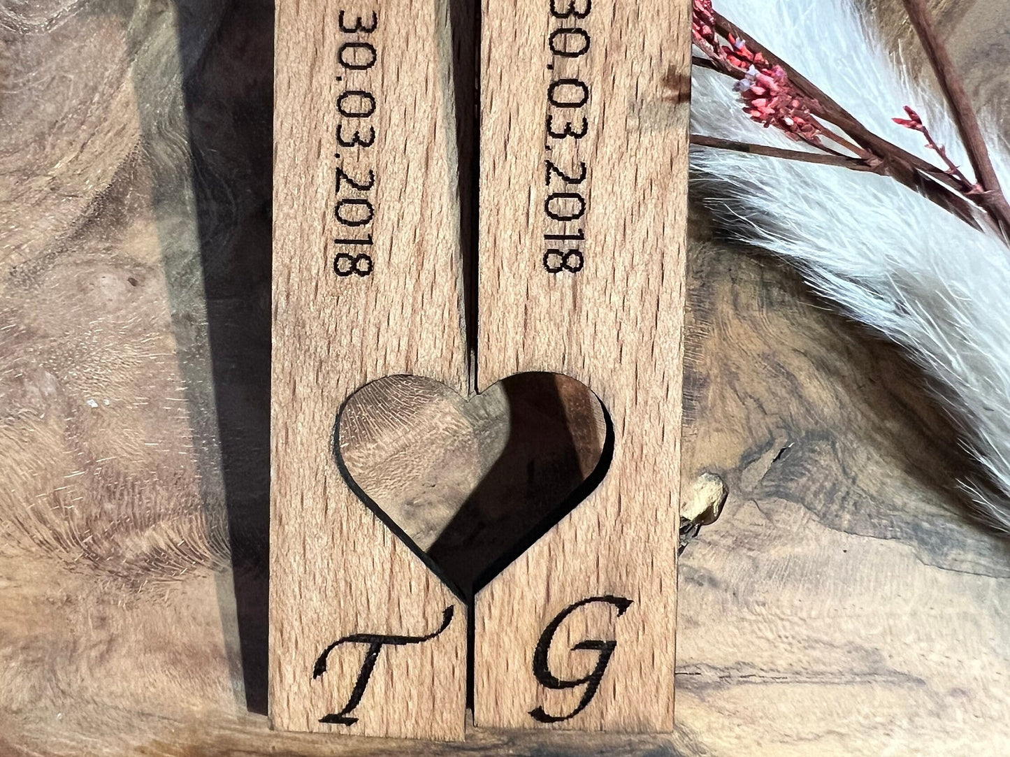 Keychain personalized with date