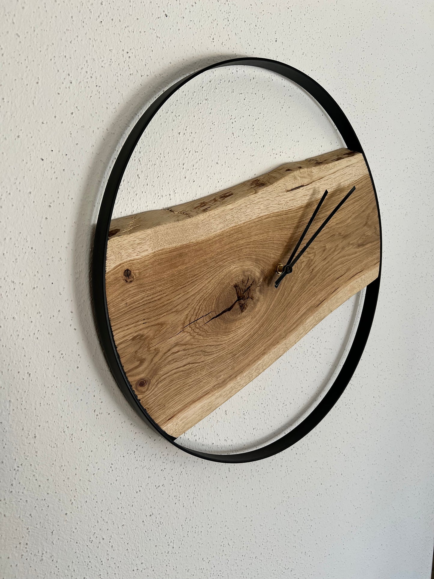 Wall clock oak wood