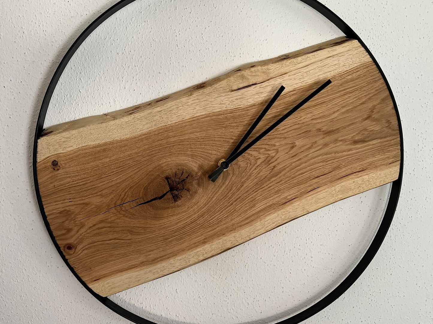 Wall clock oak wood