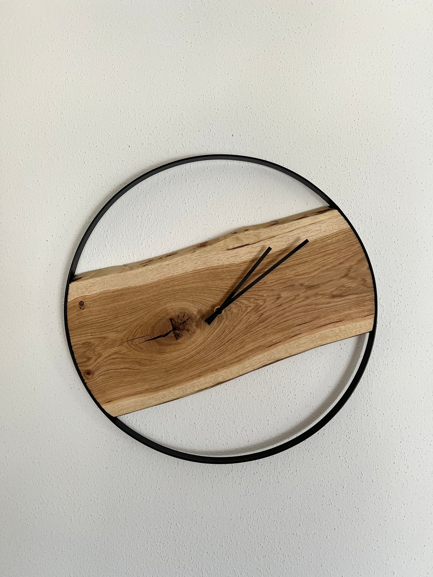 Wall clock oak wood