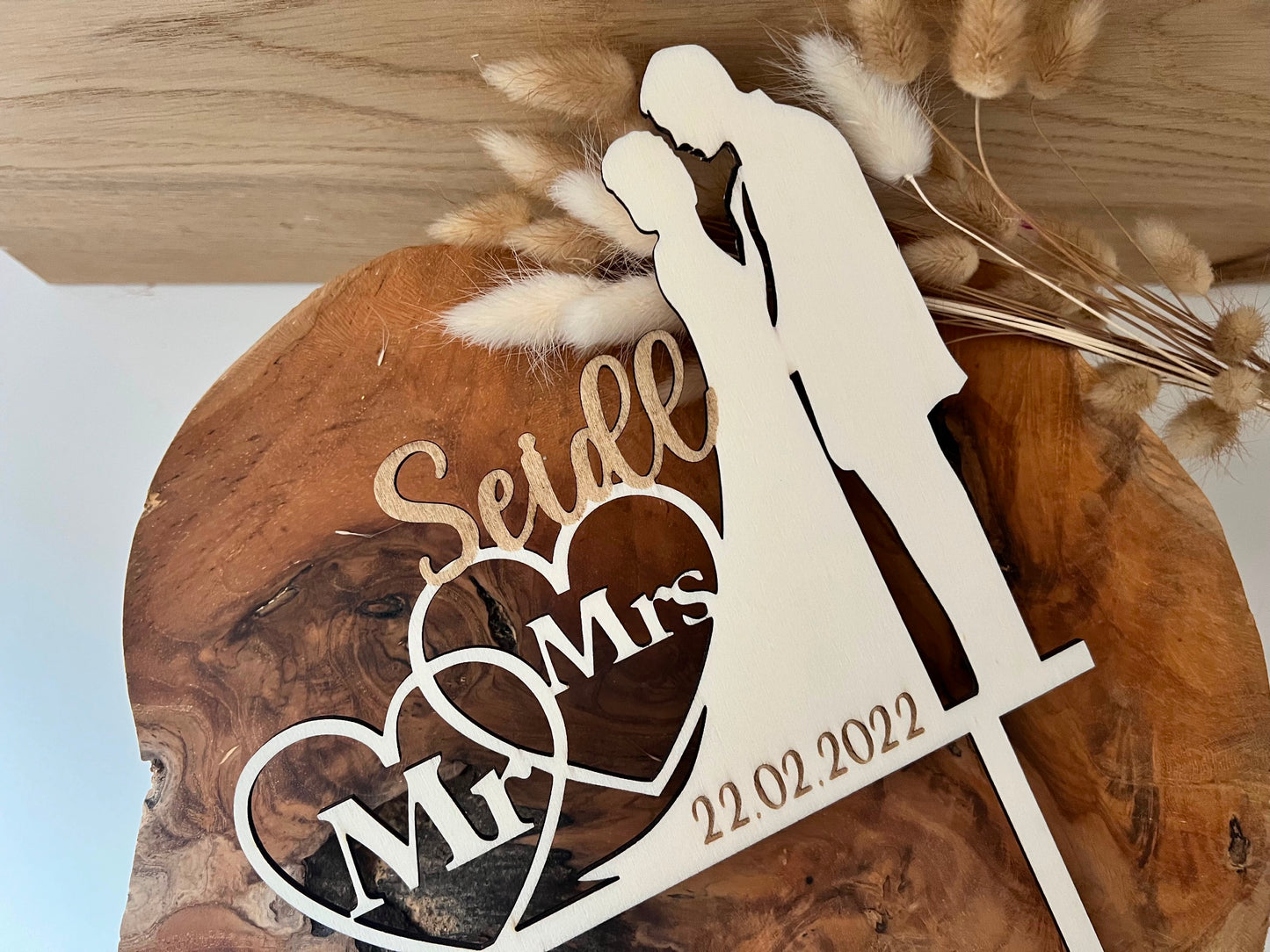 Cake topper Hochzeit personalisiert