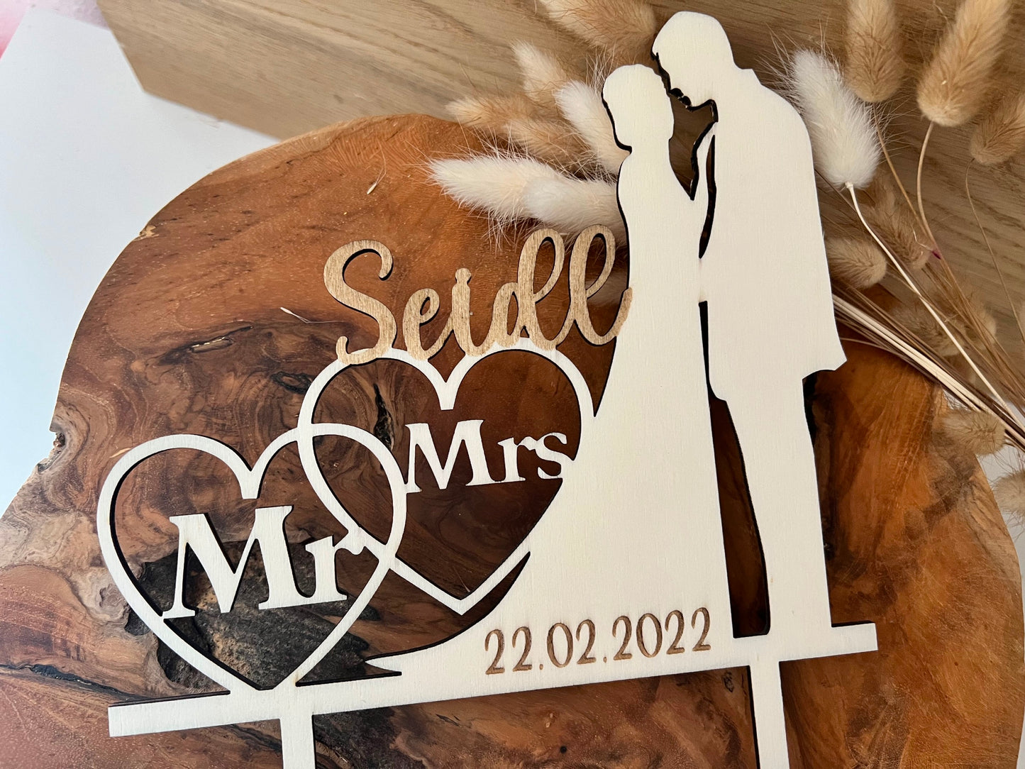 Cake topper Hochzeit personalisiert