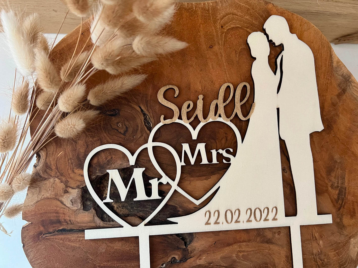 Cake topper Hochzeit personalisiert