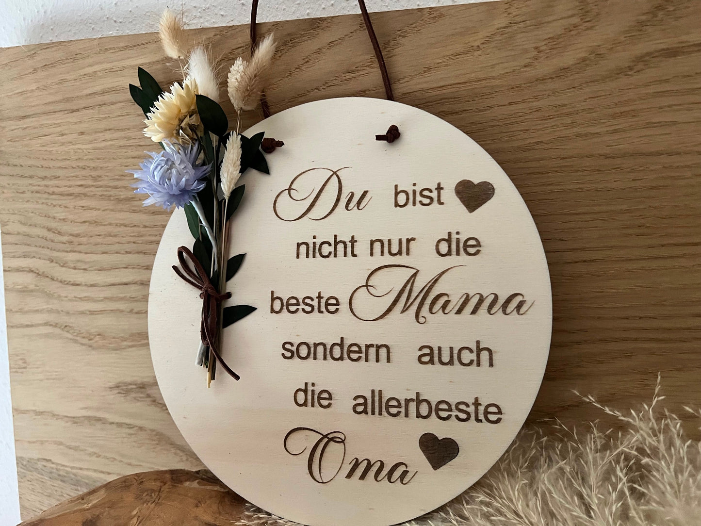 Holzschild für Mama/Oma