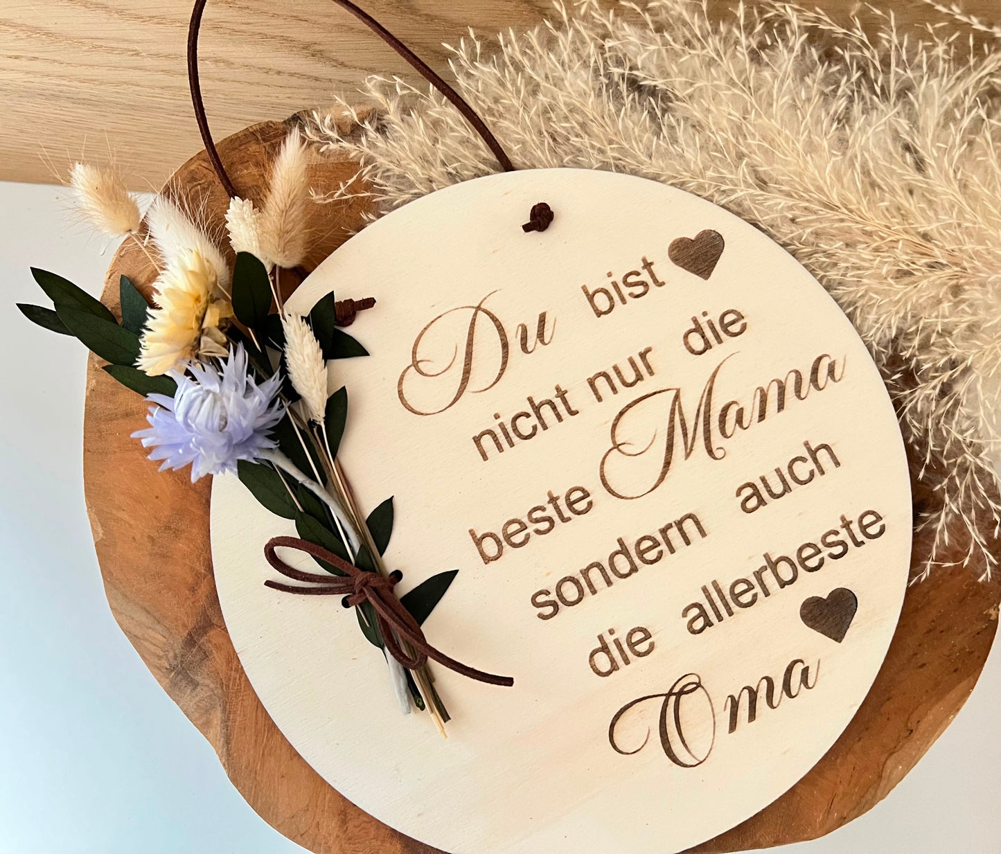 Holzschild für Mama/Oma