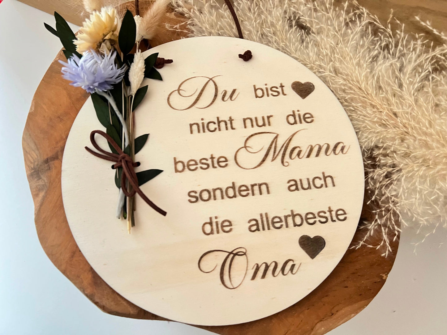 Holzschild für Mama/Oma