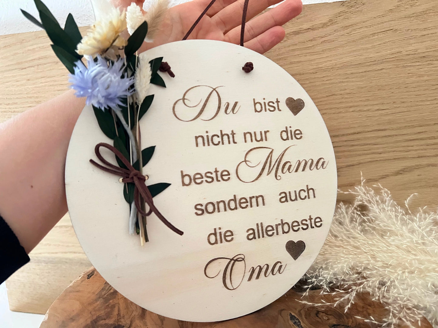 Holzschild für Mama/Oma